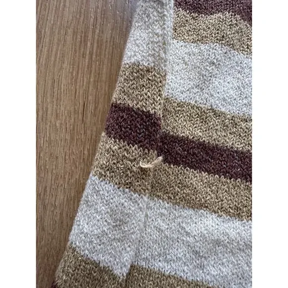 Free People Vista Sweater Set Beige Stripe Knit Tank & Pants